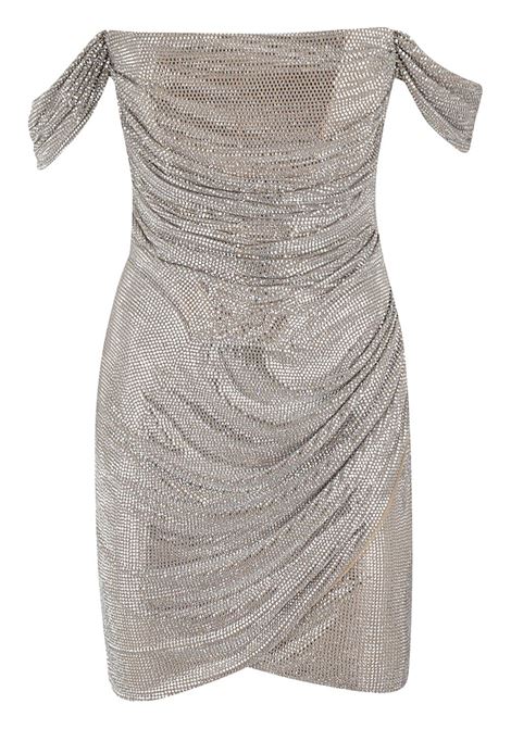 Abito corto con cristalli in argento Giuseppe di morabito - donna GIUSEPPE DI MORABITO | 03FWDR423FC0321221